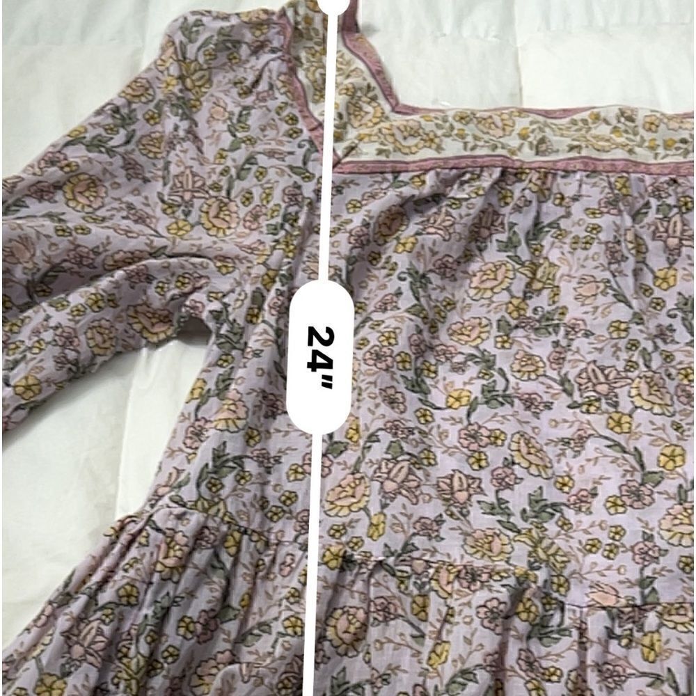 American Eagle Y2K  NWT 100% cotton squ neck L/S peasant blouse - Picture 15 of 16